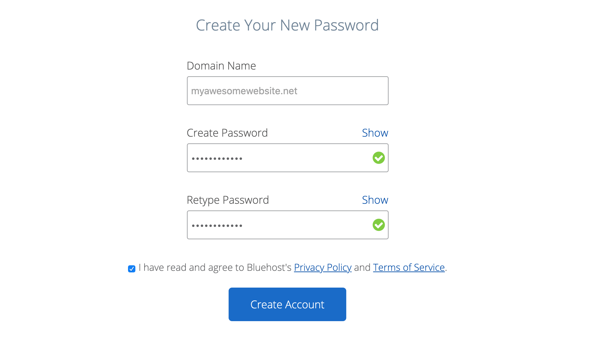 create password