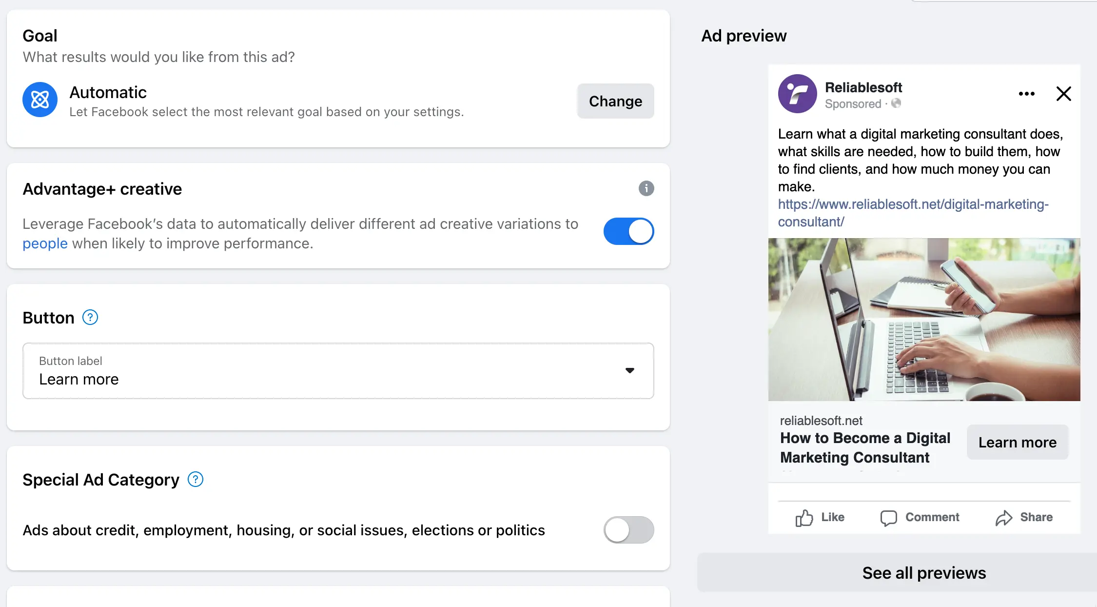 Facebook Boost Post Feature