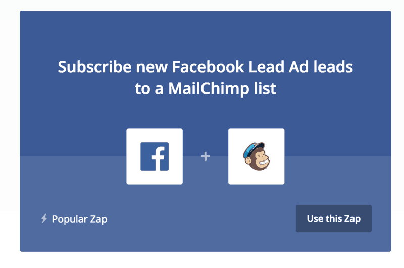 Integrate Facebook Ads with mailchimp