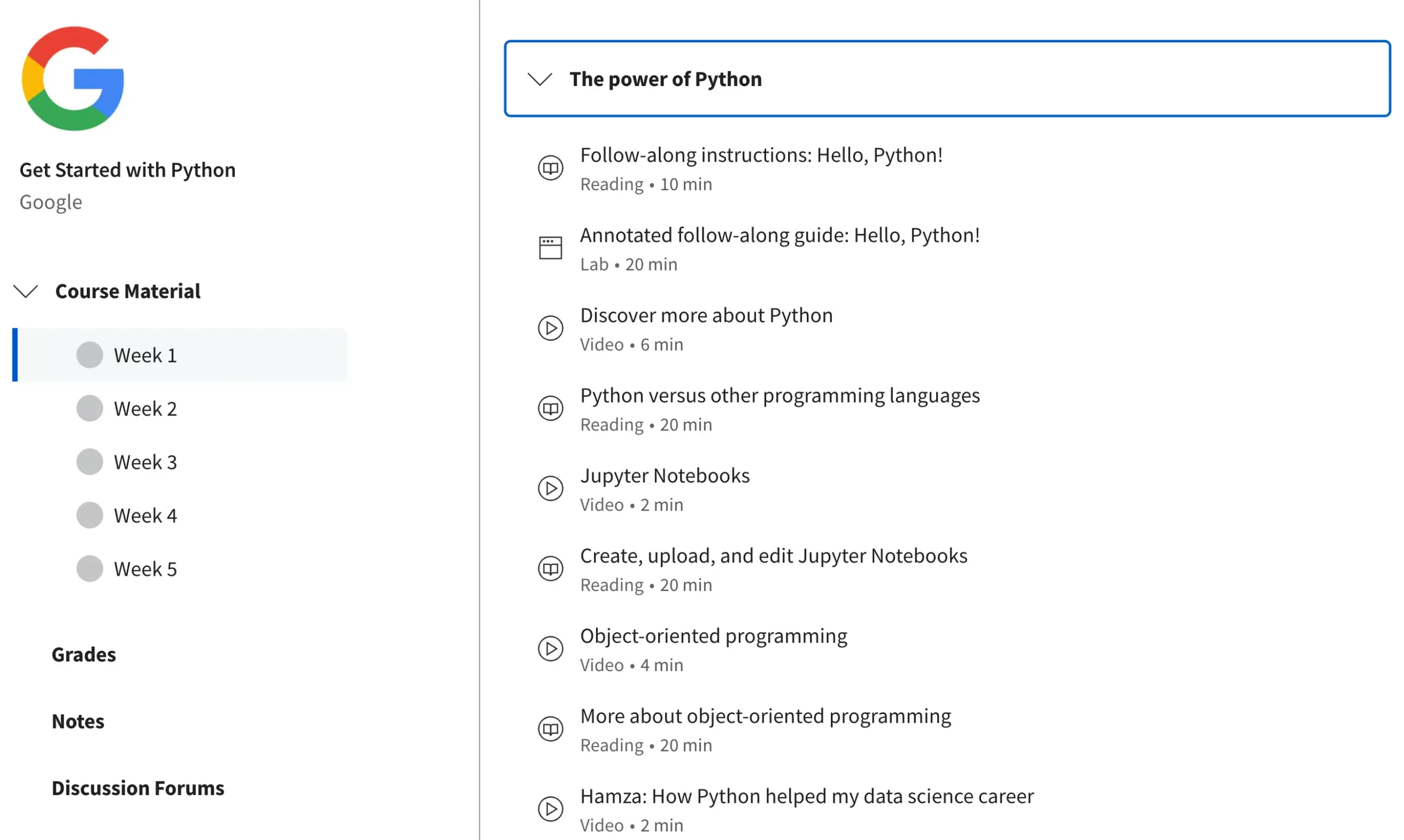 Get Started With Python Course