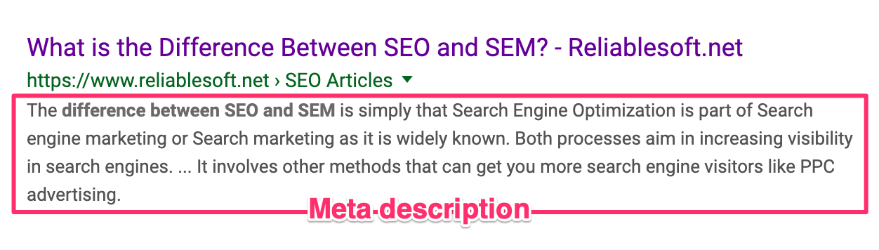 Meta Description Example