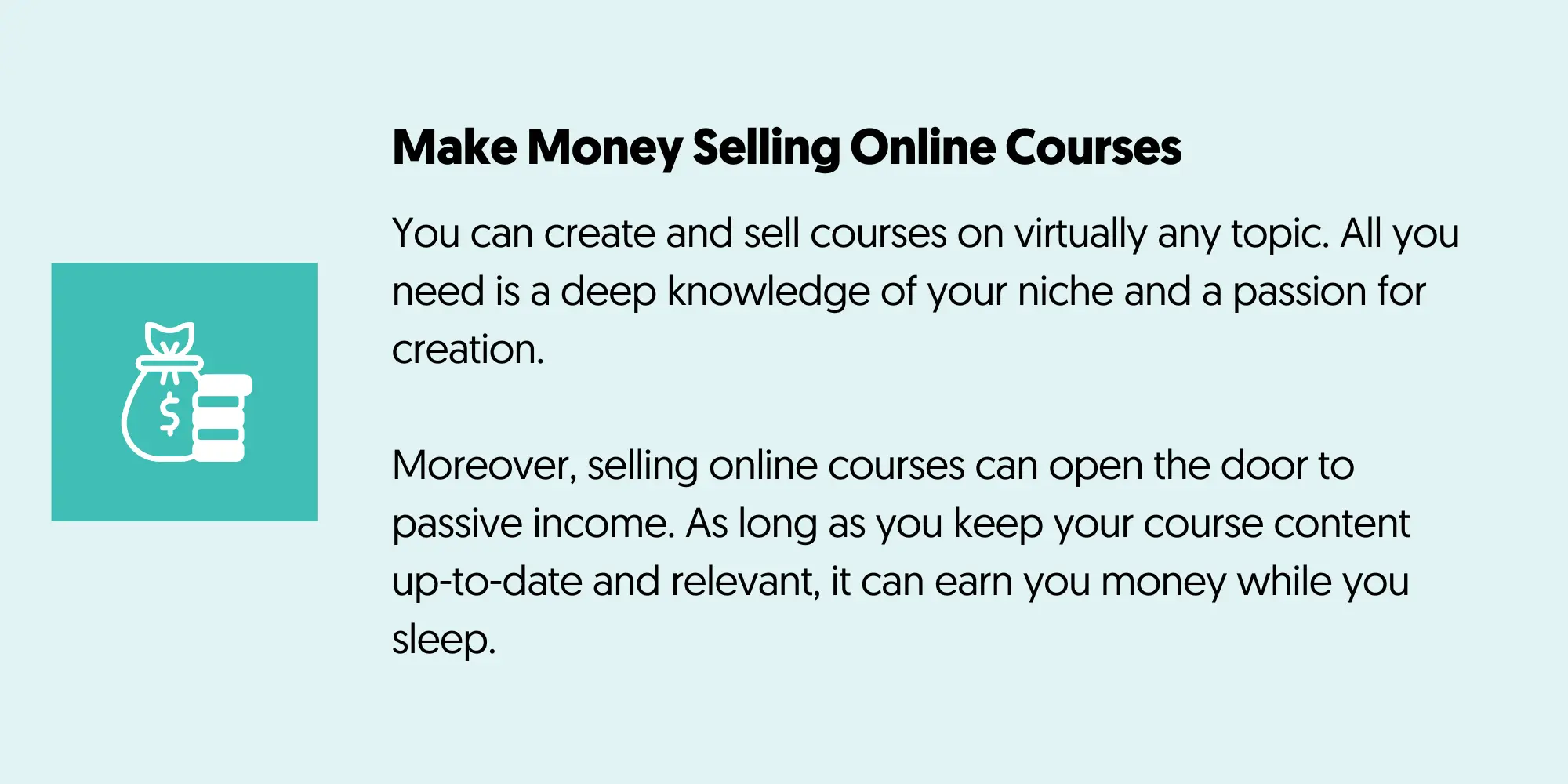 Sell Online Courses Side Hustle Idea.
