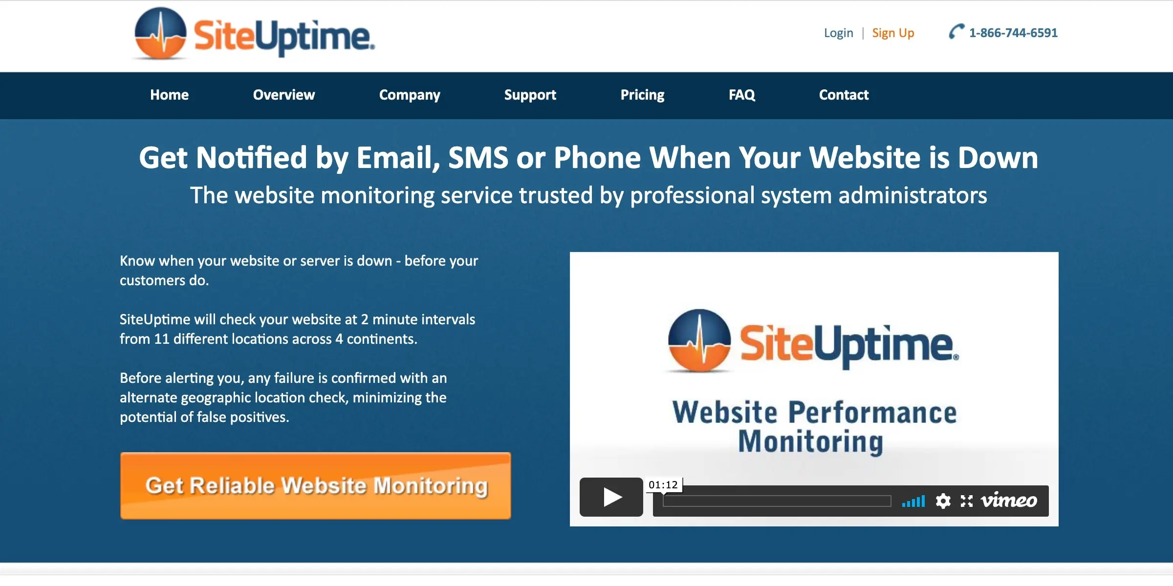 SiteUpTime Website Monitoring Services