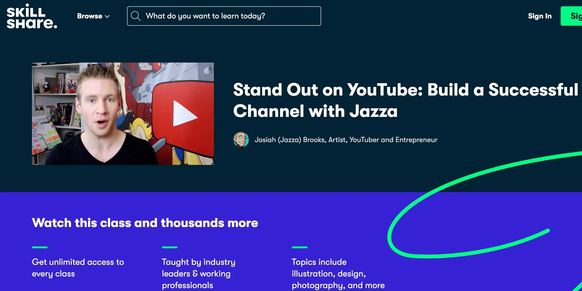 Stand out on YouTube Course