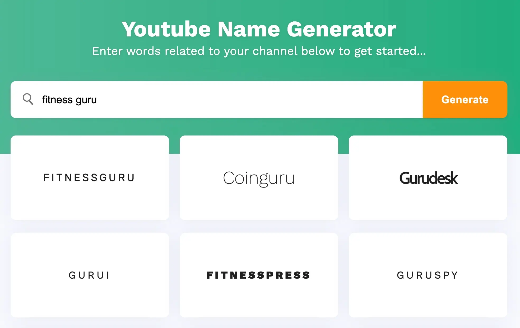 YouTube Channel Name Generator